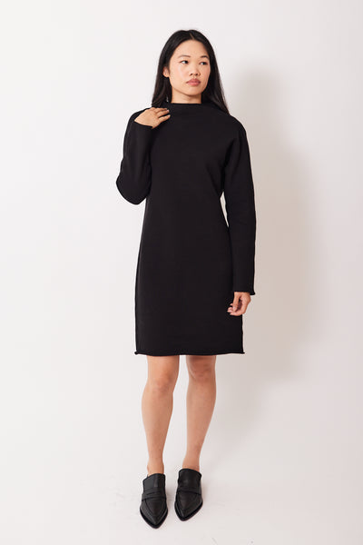 Madelyn wearing Frank & Eileen Izzie Funnel Neck Short Dress front view